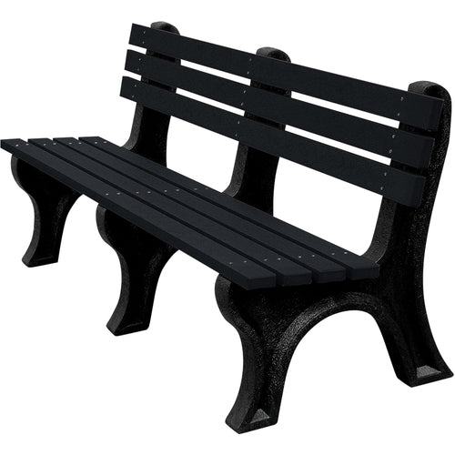 Bench Economy Backed 72 Bk Leg Black Seat - Exact Tool & Supply