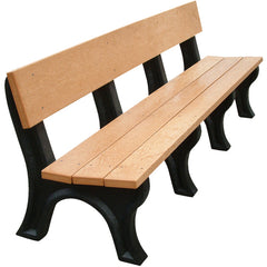 Bench Landmark Backed 96 Bk Leg Cedar Seat - Exact Tool & Supply