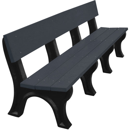 Bench Landmark Backed 96 Bk Leg Char Seat - Exact Tool & Supply