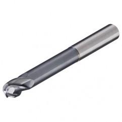 1/2" Dia. - 6" OAL - AlTiN-CBD-30°-Center Cut-Long ReachBall Nose HP End Mill-2 FL - Exact Tool & Supply