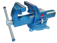 8" Drop Forged Vise - Pipe Jaws - Swivel Band and Anvil Included - Exact Tool & Supply