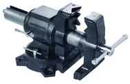 5" Multi Purpose Vise - Cast Iron - Rotating Pipe & Bench Vise - Built in Anvil - Exact Tool & Supply