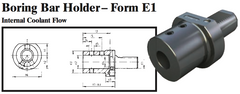 VDI Boring Bar Holder - Form E1 (Internal Coolant Flow) - Part #: CNC86 51.2520 - Exact Tool & Supply