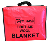 62 x 80" Wool Blankets - High Visibility Red - Plastic Pouch - Exact Tool & Supply
