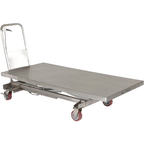 Partially SS Elevating Cart 1K 31.5 × 63 - Exact Tool & Supply