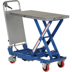 Hydraulic Scissor Cart 400lb 27.5 × 17.5 - Exact Tool & Supply