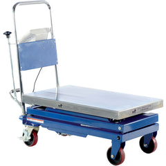 Steel Scissor Cart W/Scale 500lb 32 × 19.5 - Exact Tool & Supply