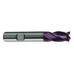 20mm Dia. x 92mm Overall Length 4-Flute Square End Solid Carbide SE End Mill-Weldon Shank-Center Cut-Firex - Exact Tool & Supply