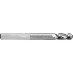 ‎5/8″ Dia. × 5/8″ Shank × 3-3/4″ DOC × 6 OAL, Carbide 4 Flute, Ballnose End Mill - Exact Tool & Supply
