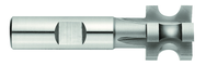 1/4 Radius - 4 x 1 x 3/4 SH -HSS - Concave Milling Cutter-SH Type - 4T - TiN Coated - Exact Tool & Supply