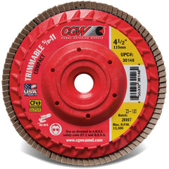 5″ × 5/8″-11 - 120 Grit - Z3 XL Compact Trimmable Flap Disc with Hub - Exact Tool & Supply