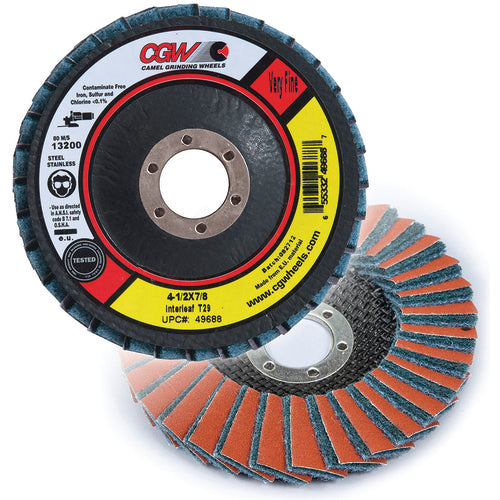4 1/2″ × 7/8 - Very Fine - Type 29 Interleaf Flap Disc - Exact Tool & Supply
