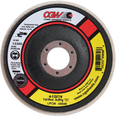 5″ × 7/8″ Type 27 Felt / Cotton Buffing Flap Disc - Exact Tool & Supply