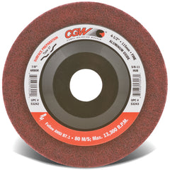 4 1/2″ × 5/8-11 - Aluminum Oxide Surface Grinding Wheel - Type 27 - Maroon - Exact Tool & Supply