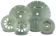 4-1/2 x 5/8-11 - 24 Grit - Diamond X Depressed Center Grinding Wheels - Type 29 - Exact Tool & Supply