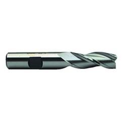 7/8 Dia. x 3-5/8 Overall Length 3-Flute Square End High Speed Steel SE End Mill-Round Shank-Center Cut-Uncoated - Exact Tool & Supply
