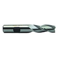1 Dia. x 4 Overall Length 3-Flute Square End High Speed Steel SE End Mill-Round Shank-Center Cut-Uncoated - Exact Tool & Supply