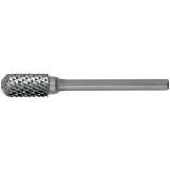 SC-1L6 Double Cut Solid Carbide Bur-Cylindrical with Ball Nose - Exact Tool & Supply