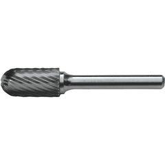 SC-1L6 Standard Cut Solid Carbide Bur-Cylindrical with Ball Nose - Exact Tool & Supply