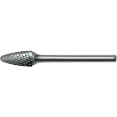 SF-5L6 Double Cut Solid Carbide Bur-Round Nose Tree Shape - Exact Tool & Supply