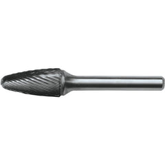 SF-5L6 Standard Cut Solid Carbide Bur-Round Nose Tree Shape - Exact Tool & Supply