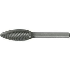 SH-2L6 Standard Cut Solid Carbide Bur-Flame Shape - Exact Tool & Supply