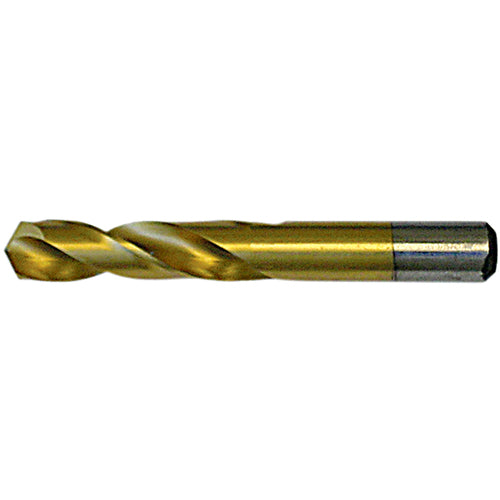 #19 RHS / RHC HSS 135 Degree Split Point Heavy Duty Screw Machine Drill - TiN - Exact Tool & Supply