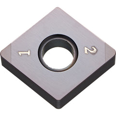 CNGA 432 MET KBN525, 1/32″ Corner Radius, 3/16″ Thick, 1/2″ Inscribed Circle, Diamond, Turning Indexable Insert - Exact Tool & Supply