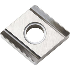 CNGG 4302 F TN60, 0.0039″ Corner Radius, 3/16″ Thick, 1/2″ Inscribed Circle, TiCN/NbC, Diamond, Turning Indexable Insert - Exact Tool & Supply