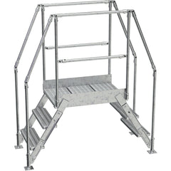 Aluminum Cross Over Ladder 26″ Wide 3 Step - Exact Tool & Supply