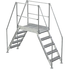 Aluminum Cross Over Ladder 38″ Wide Step - Exact Tool & Supply