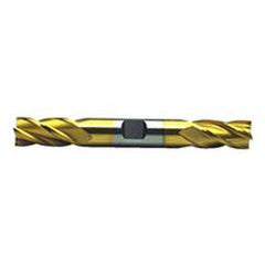 1/2" Dia. - 4-1/8" OAL - TiN HSS - Center Cut DE EM-4 FL - Exact Tool & Supply