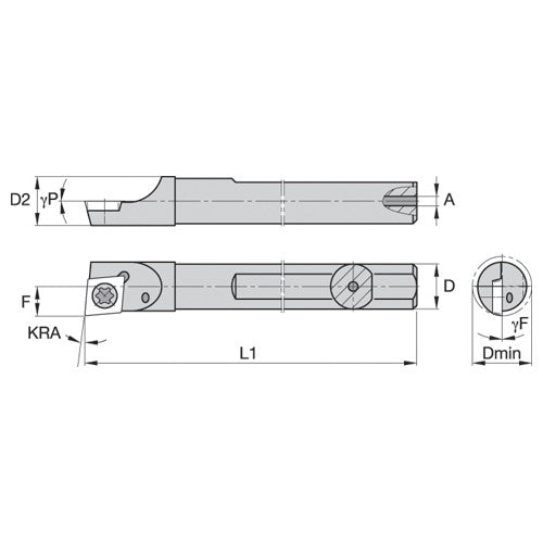 QSMI50055R WG STEEL GROOVING THREADING BAR - Exact Tool & Supply
