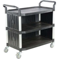 Commercial Cart 43 × 20 3-Shelf W/ Panels - Exact Tool & Supply