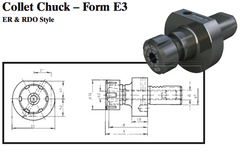 VDI Collet Chuck - Form E3 (ER & RDO Style) - Part #: CNC86 53.40462 - Exact Tool & Supply