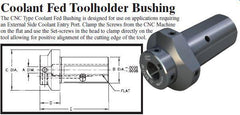 Coolant Fed Toolholder Bushing - (OD: 1-1/4" x ID: 3/4") - Part #: CNC 86-12CFB 3/4" - Exact Tool & Supply