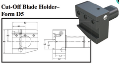 VDI Cut-Off Blade Holder - Form D5 - Part #: CNC86 45.3025 - Exact Tool & Supply