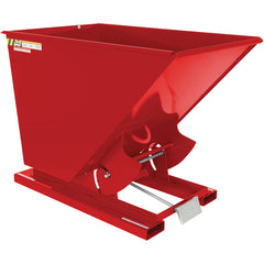 Self-Dump Hopper Ld 2 Cu Yd 2K lb Red - Exact Tool & Supply