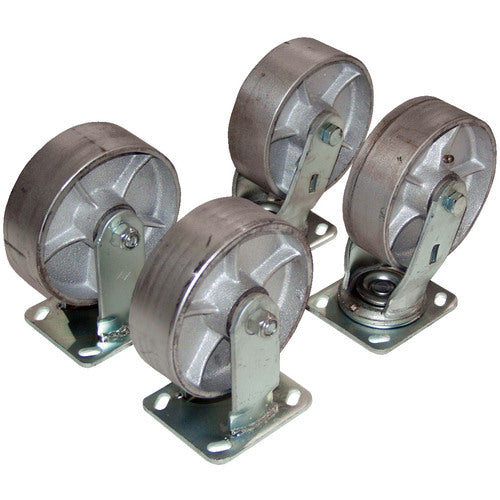 8″ × 2″ Semi-Steel Caster Kit 4800# Cap - Exact Tool & Supply