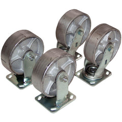 8″ × 2″ Semi-Steel Caster Kit 4800# Cap - Exact Tool & Supply