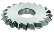 5 x 3/4 x 1-1/4 - HSS - 60 Degree - Double Angle Milling Cutter - 24T - TiN Coated - Exact Tool & Supply