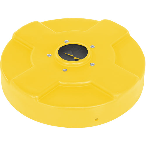 Drum Recyc Lid Flap 30 Gal(Closed) Yellow - Exact Tool & Supply