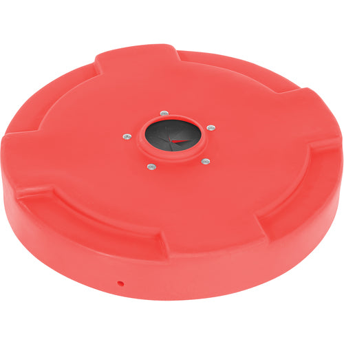 Drum Recyc Lid Flap 55 Gal(Closed) Red - Exact Tool & Supply