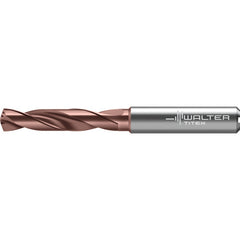 15.3 mm Dia. × 16 mm Shank × 65 mm Flute Length × 115 mm OAL, 3xD, 140 Degrees, Axial Inclined Exit, DIN 6535 HA, Cylindrical Solid Carbide Drill DC175 WJ30RZ