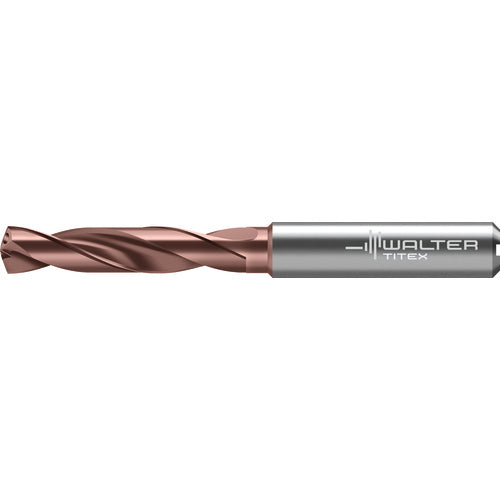 15.5 mm Dia. × 16 mm Shank × 65 mm Flute Length × 115 mm OAL, 3xD, 140 Degrees, Axial Inclined Exit, DIN 6535 HA, Cylindrical Solid Carbide Drill DC175 WJ30RZ