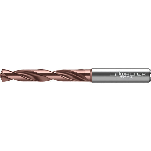 1/2″ Dia. × 0.551″ Shank × 3.031″ Flute Length × 4.882″ OAL, 5xD, 140 Degrees, Axial Inclined Exit, DIN 6535 HA, Cylindrical Solid Carbide Drill DC175 WJ30RZ