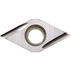 DCGT 21501 F-U KW10, 0.0012″ Corner Radius, 3/32″ Thick, 1/4″ Inscribed Circle, WC/Co, Diamond, Turning Indexable Insert - Exact Tool & Supply