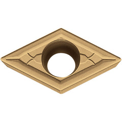 DCMT 2151 GK CA6525, 1/64″ Corner Radius, 3/32″ Thick, 1/4″ Inscribed Circle, TiCnulll2O3/TiN, Diamond, Turning Indexable Insert - Exact Tool & Supply