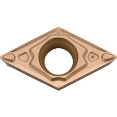 DCMT 2151 MQ PR1535, 1/64″ Corner Radius, 3/32″ Thick, 1/4″ Inscribed Circle, MEGACOAT NANO, Diamond, Turning Indexable Insert - Exact Tool & Supply
