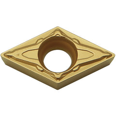 DCMT 3252 PP PV710, 1/32″ Corner Radius, 5/32″ Thick, 3/8″ Inscribed Circle, TiCN (MEGACOAT NANO), Diamond, Turning Indexable Insert - Exact Tool & Supply